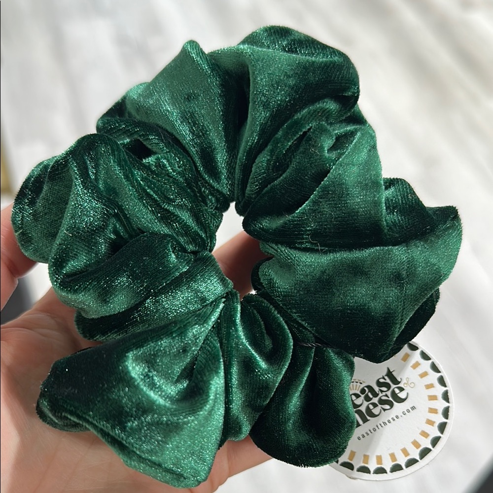 Emerald Green Velvet Scrunchie